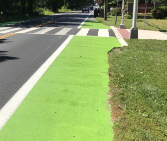 bike lane on side of road